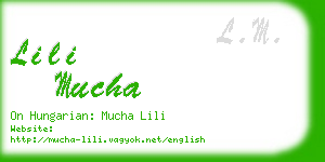 lili mucha business card